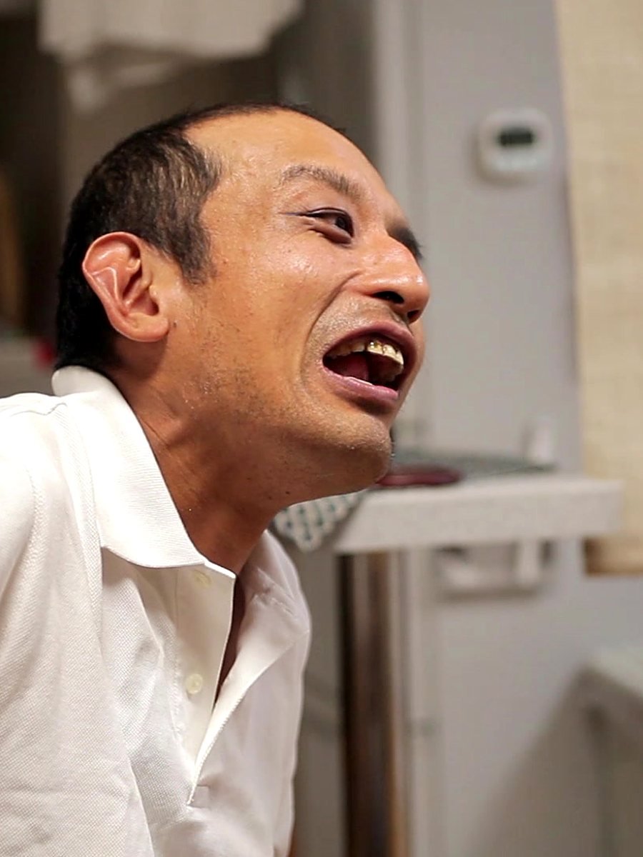 Sambo Shintaro, laughing